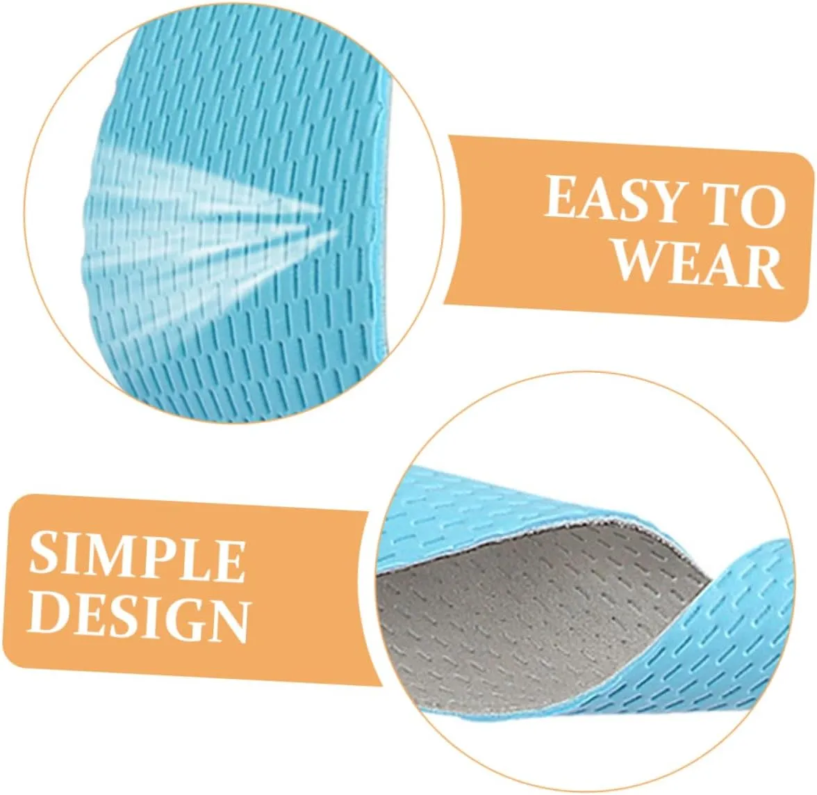 1 Pair Breathable Shoe Inserts for Men and Women Shock Absorbing Insoles for Running and Hiking Cuttable Lightweight Design for Enhanced Comfort and Support