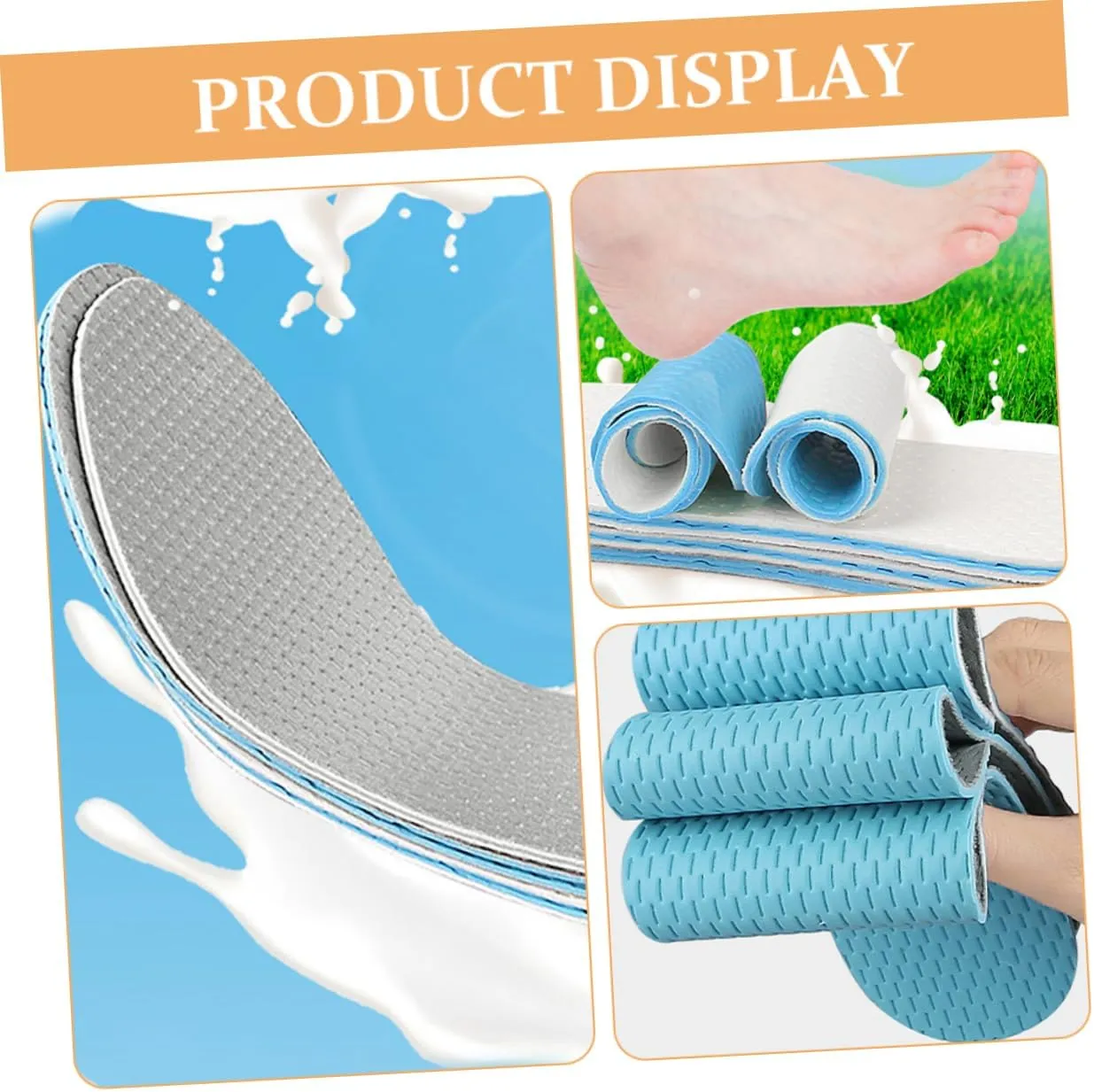 1 Pair Breathable Shoe Inserts for Men and Women Shock Absorbing Insoles for Running and Hiking Cuttable Lightweight Design for Enhanced Comfort and Support