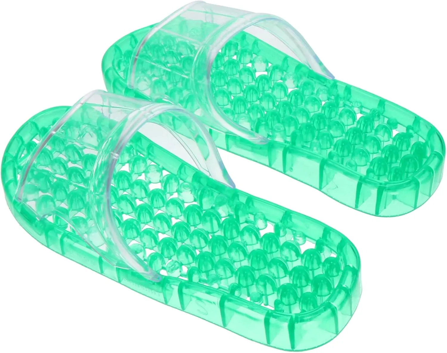 1Pair Quick Drying Hollowed Massage Shower Slippers for Bathroom Comfortable Slip Design Stylish and Breathable Bath Dripping Footwear for Home Use Fits