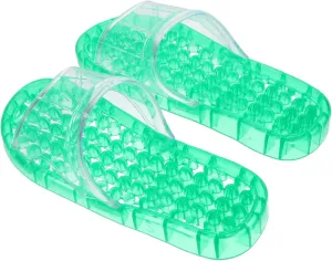 1Pair Quick Drying Hollowed Massage Shower Slippers for Bathroom Comfortable Slip Design Stylish and Breathable Bath Dripping Footwear for Home Use Fits