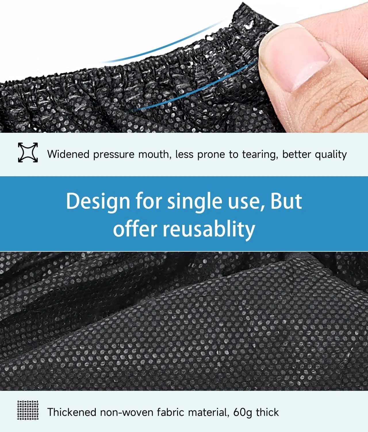 200 Pack Shoe Covers Disposable Shoe Booties With High Quality,Thick, Durable, Breathable, Non-Slip, Recyclable Non Woven Stretchable Boot Covers,Shoe and floor Protector,Fits Virtually Most Shoes