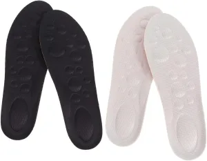 2Pairs Insoles for Arch Support and Shock Absorption Breathable Massage Inserts for Sneakers and Daily Use Fits