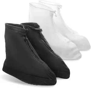2Pcs Rain Shoe Covers for Unisex Skid Sole for Stable Walking Breathable Overshoes Protectors for Outdoor Cycling and Camping