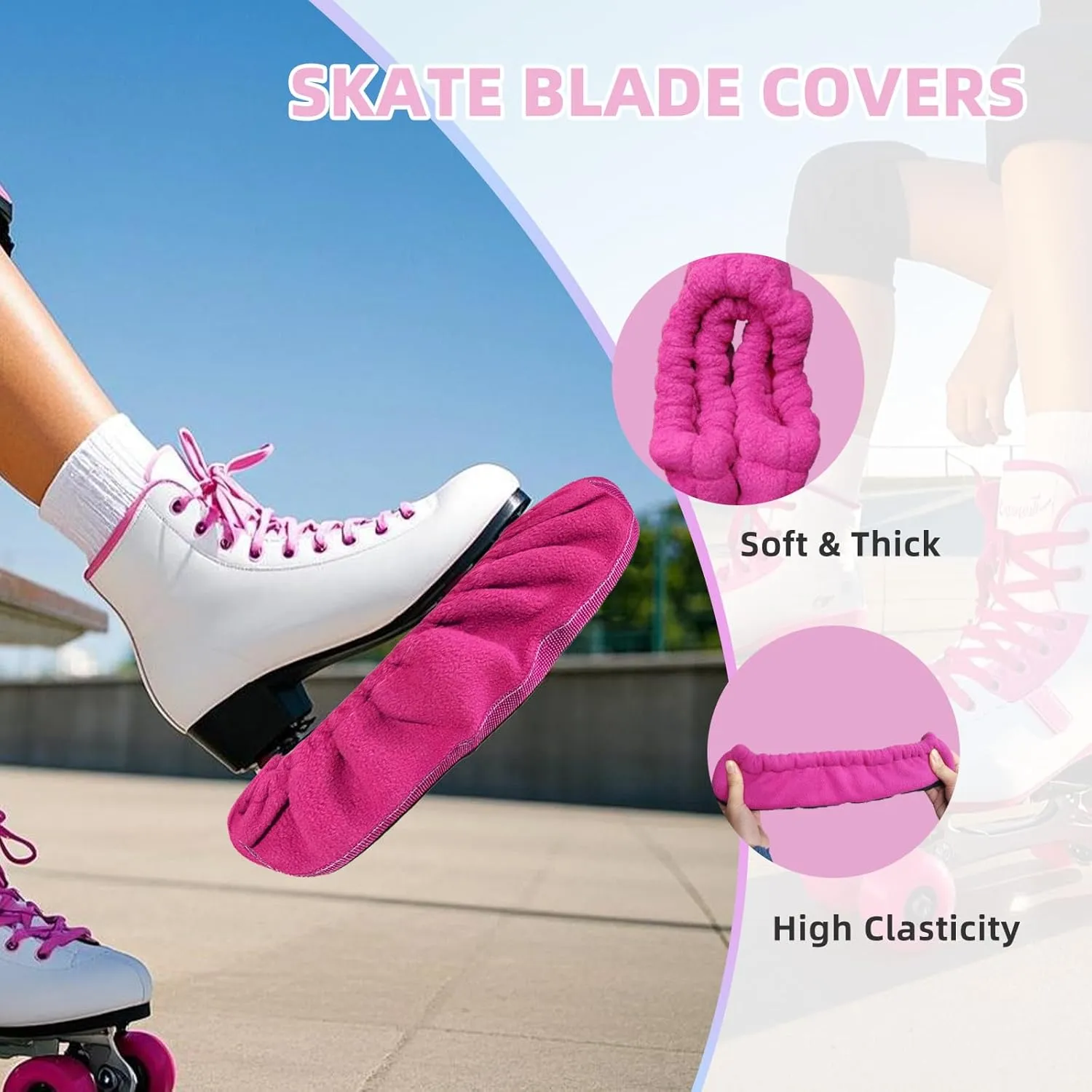 3 Pcs Roller Skate Bag Internal waterproof Ice Skate Bag roller skate backpack with Multi-Pockets Skate Bag Fits to US women and man Skateing Accessory with Covers Towel Locking Carabiner