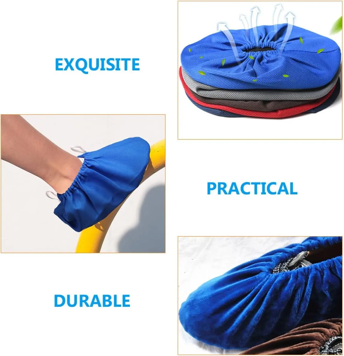 3pcs 3 Washable Shoe Covers Mesh Cloth Protector Reusable for Home Dentists Doctors Electricians Clean Floors