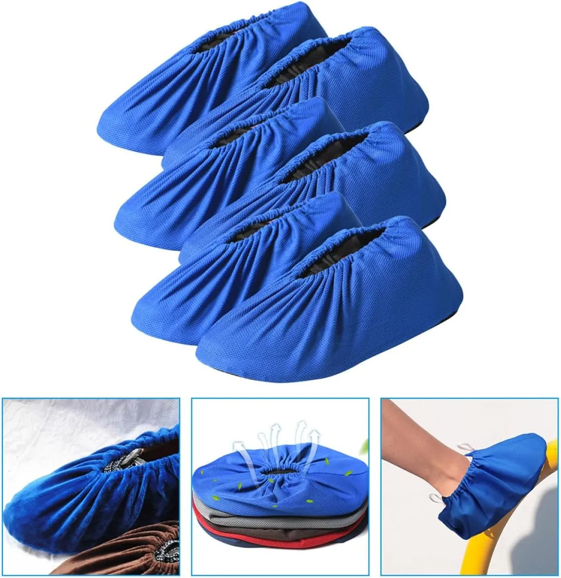 3pcs 3 Washable Shoe Covers Mesh Cloth Protector Reusable for Home Dentists Doctors Electricians Clean Floors