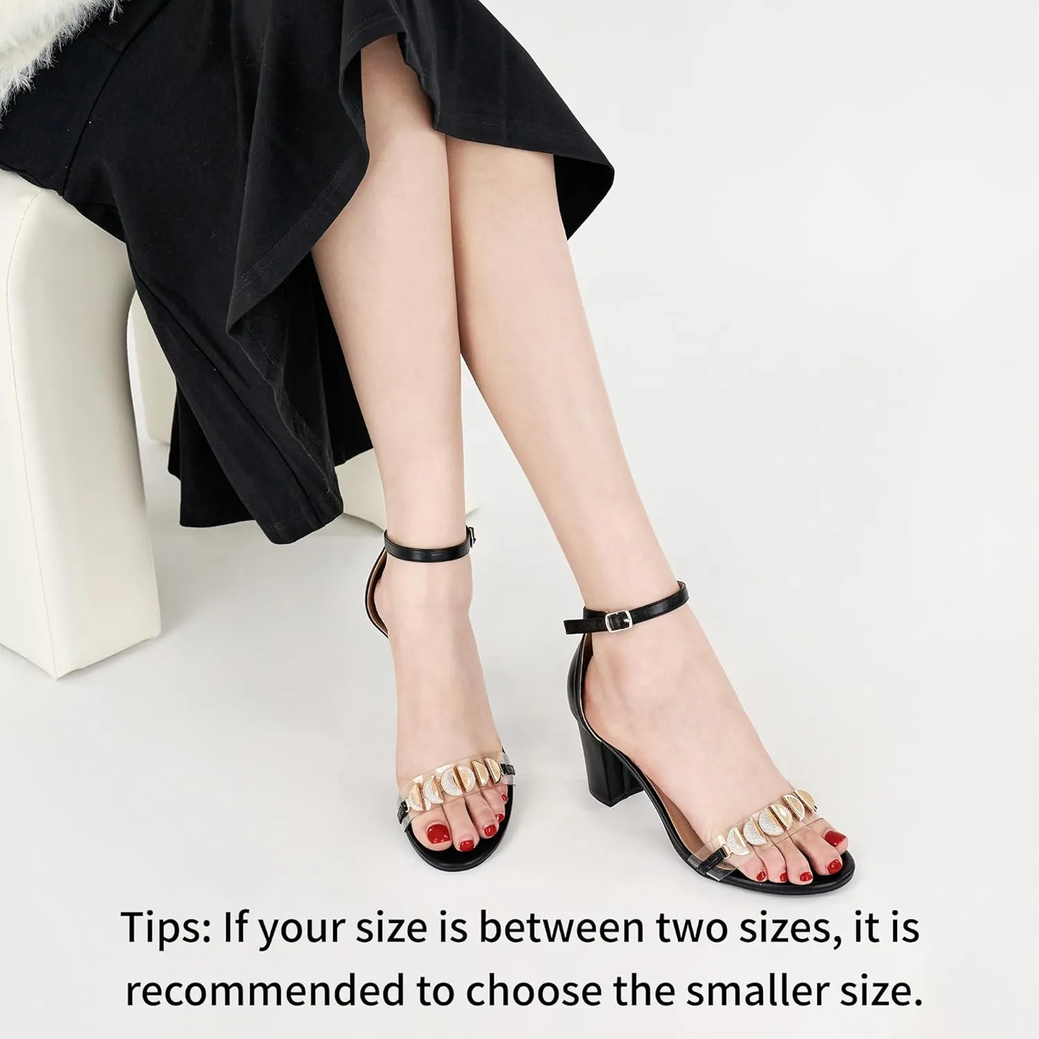 Ablanczoom Heels for Women Dressy Sandals: Open Toe Ankle Strap Chunky Block High Heeled Sandal for Wedding Party Dress Shoes