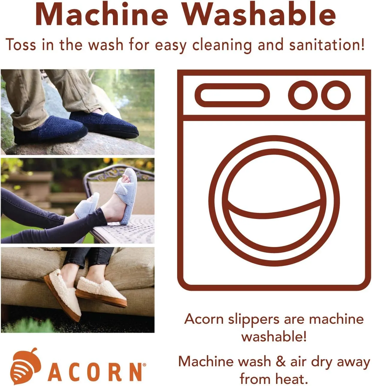 Acorn Women's Explorer Water Repellent Moc Slipper with Adjustable Toggle