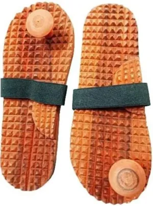 Acupressure Manual Slipper Khadau Wooden for Blood Circulation Size-9