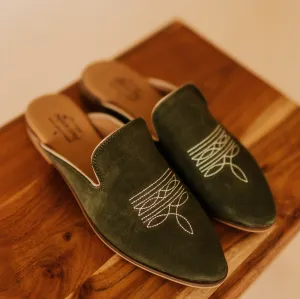 Adaire Western Mule Olive