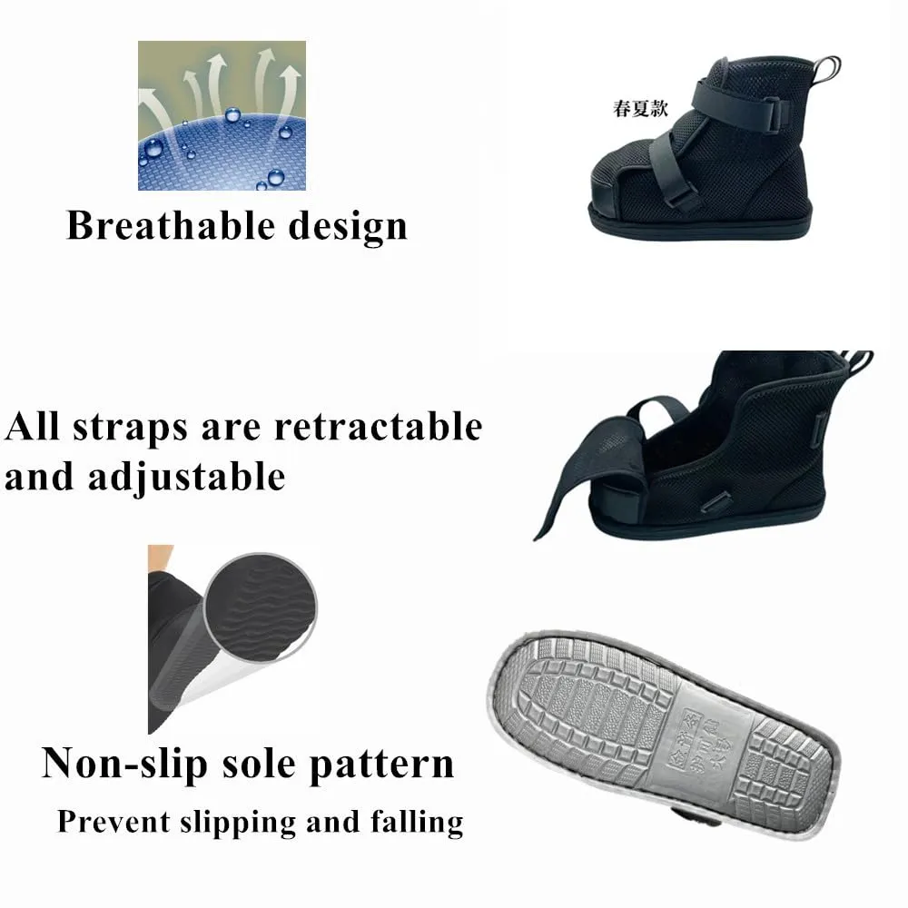 Adjustable Post Op Shoe, Thin, breathable, suitable for spring and summer, high top (M)