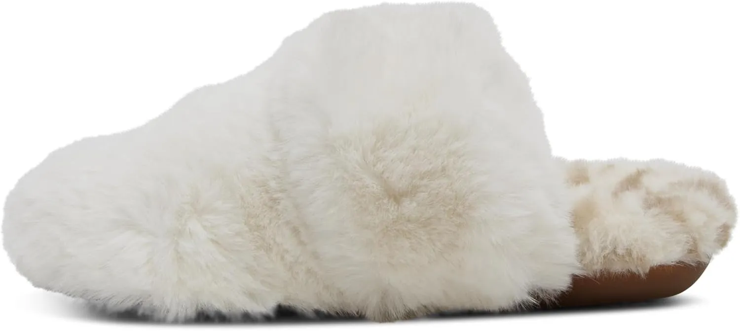 Aetrex Misty Orthopedic Fluffy Slippers - Womens Adjustable Crossed Straps Arch Support Memory Foam Slippers for Women
