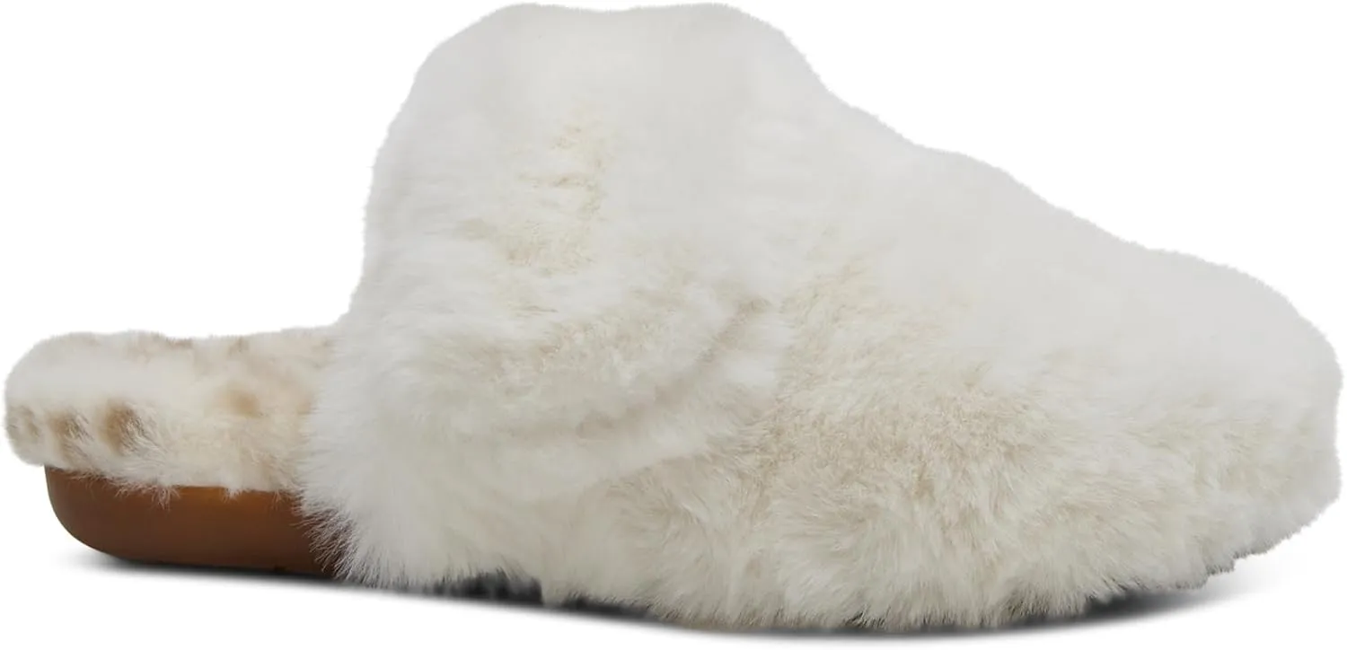 Aetrex Misty Orthopedic Fluffy Slippers - Womens Adjustable Crossed Straps Arch Support Memory Foam Slippers for Women