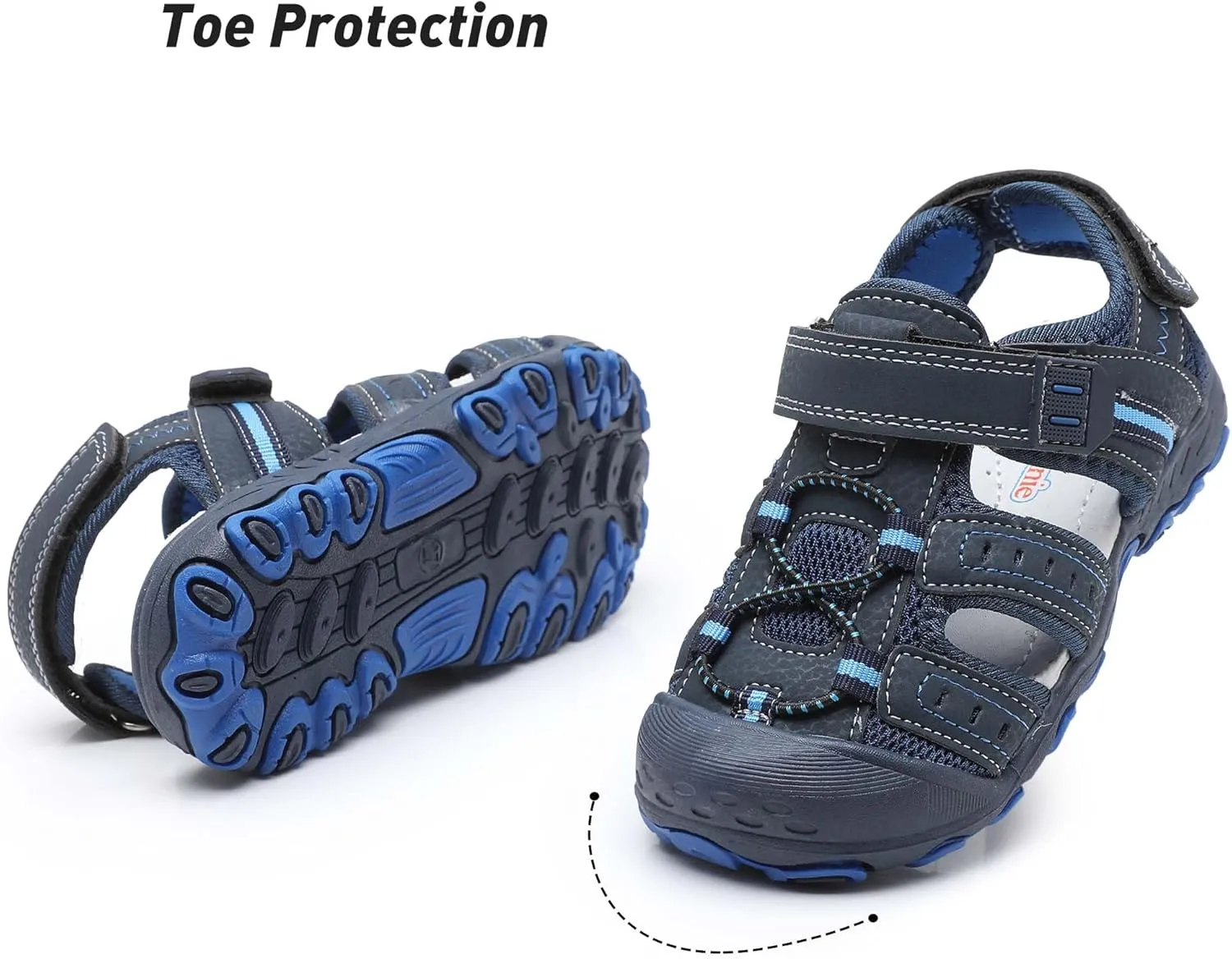 Ahannie Boys Girls Outdoor Sport Sandals,Kids Closed Toe Beach Sandals, Toddler Summer Shoes