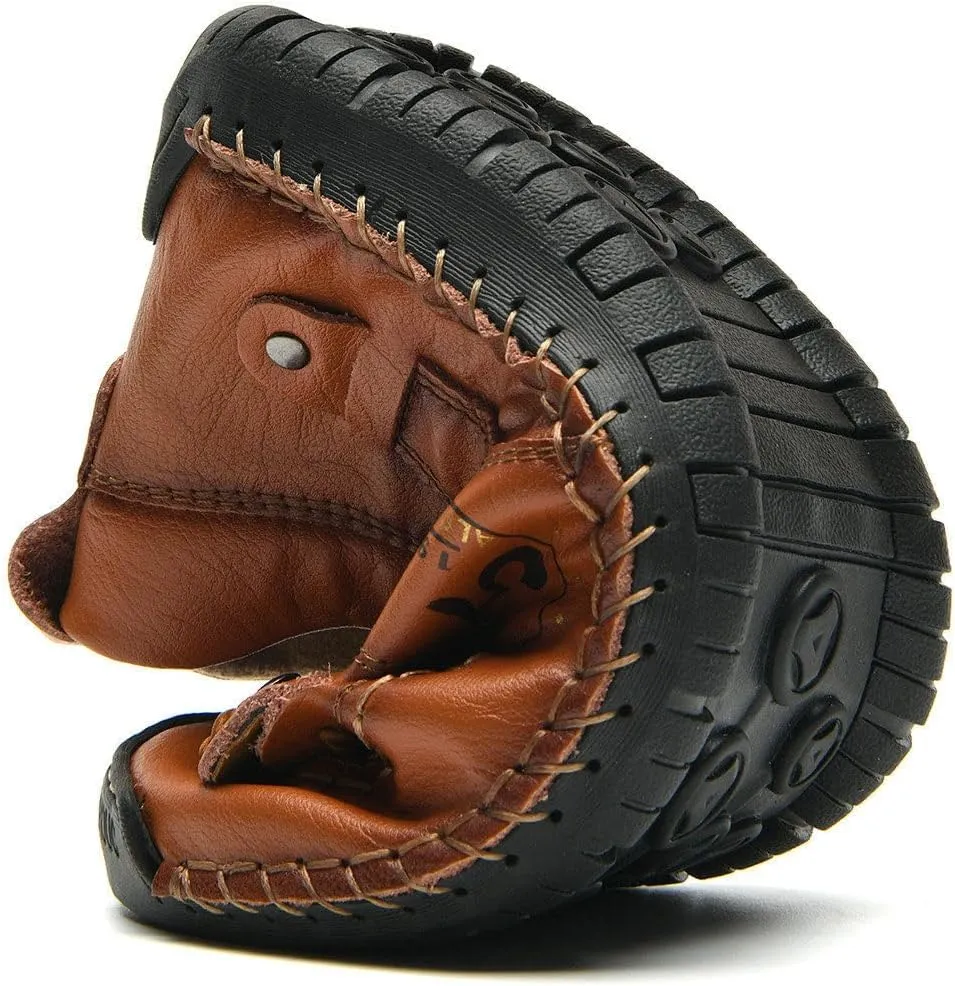 alcubieree Mens Casual Leather Shoes Ankle Chukka Boots Slip On Lightweight Loafers Mid top Walking Driving Shoes for Male