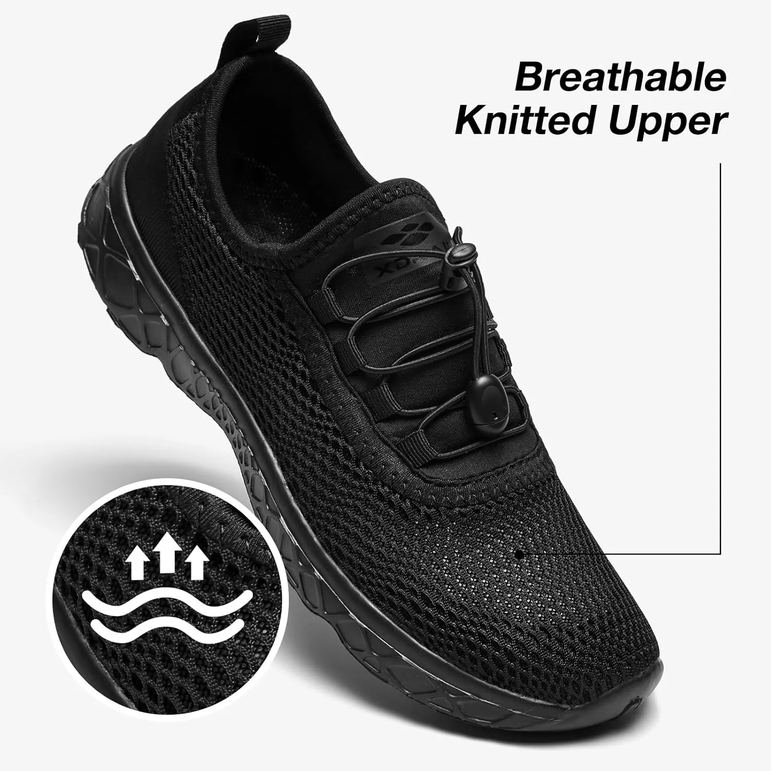 ALEADER Men's Stylish Water Shoes, Quick-Dry Xdrain Water Sneakers, Lightweight & Comfort Footed
