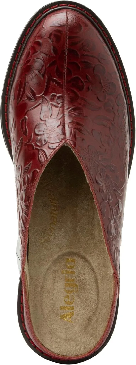Alegria Women Michy Mule Western Open Back Leather Clog Heel