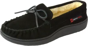 Alpine Swiss Sabine Womens Genuine Suede Shearling Slip On Moccasin Slippers