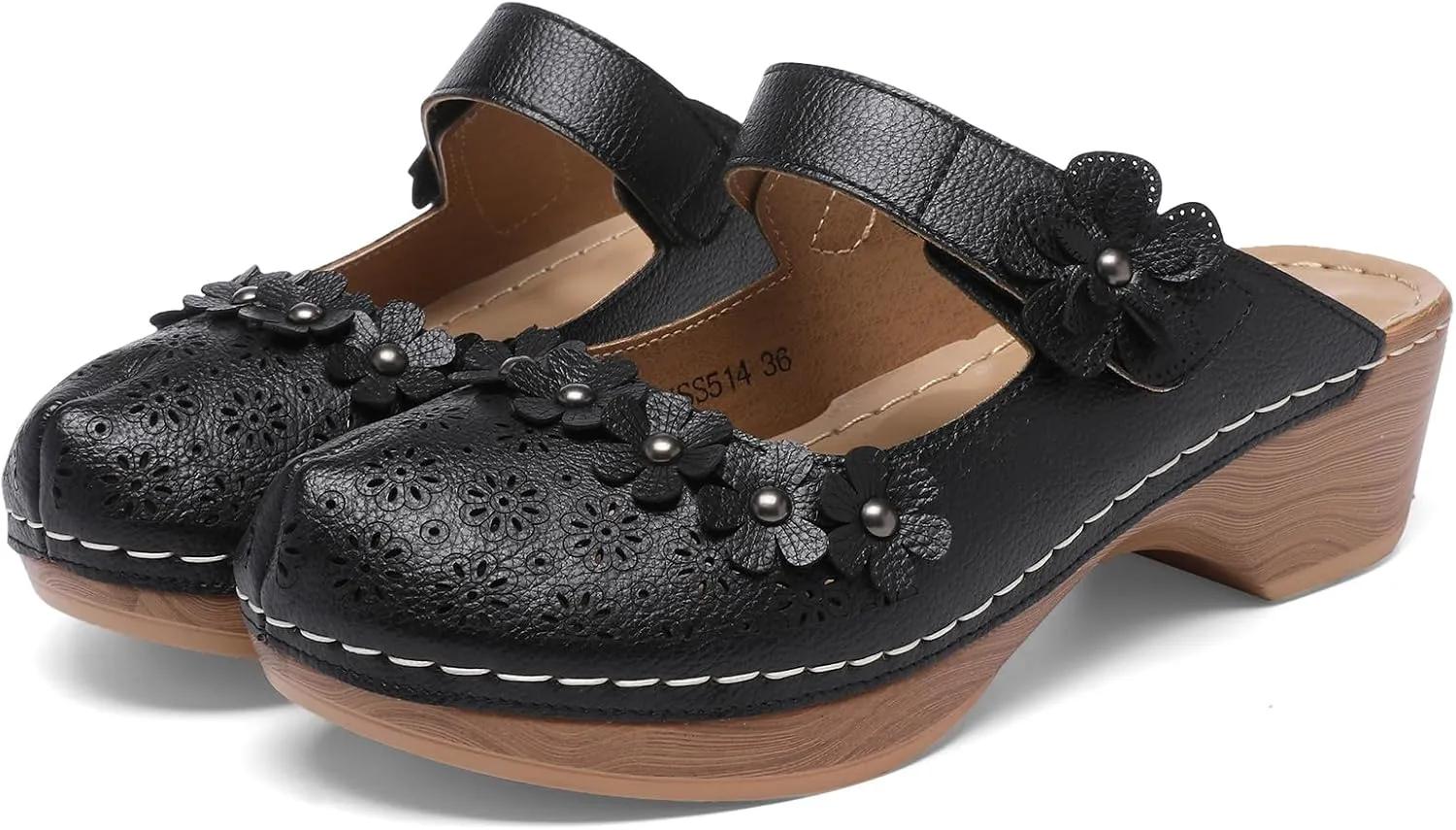 Altxic Women's Cut-Out Vamp Comfortable Slip On Open Back Mule Clogs