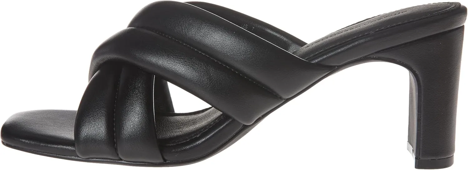 Amazon Essentials Women's Crossover Heeled Sandal with Padded Straps and Memory Foam Insole