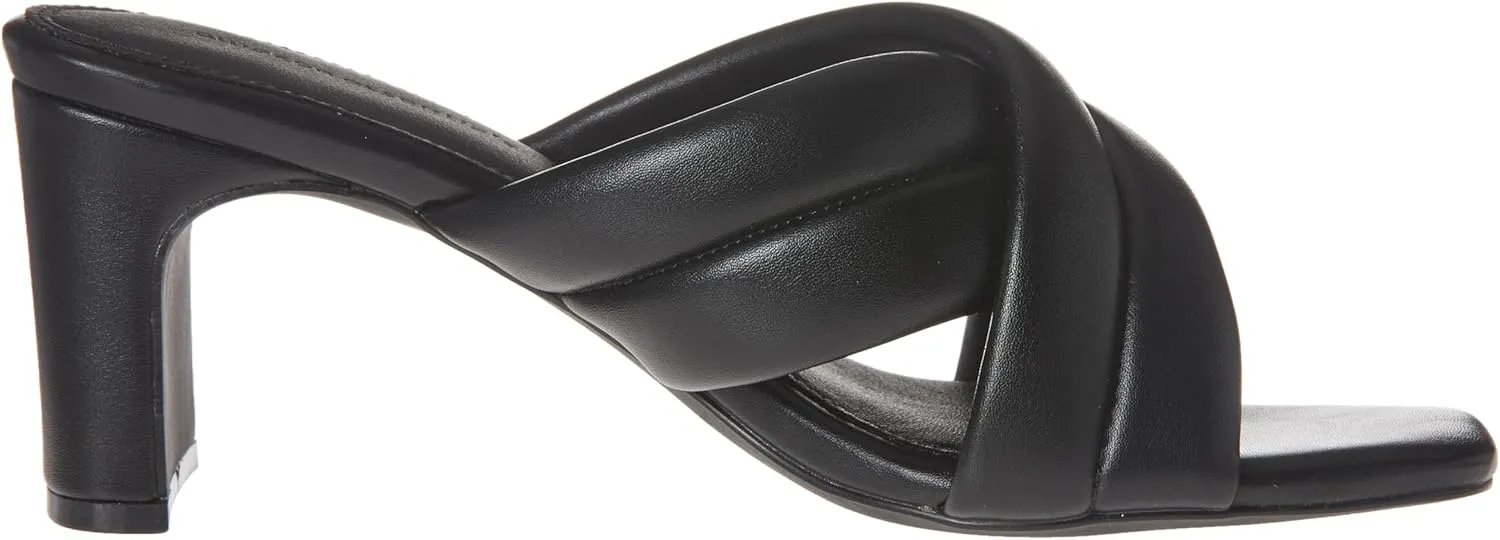 Amazon Essentials Women's Crossover Heeled Sandal with Padded Straps and Memory Foam Insole