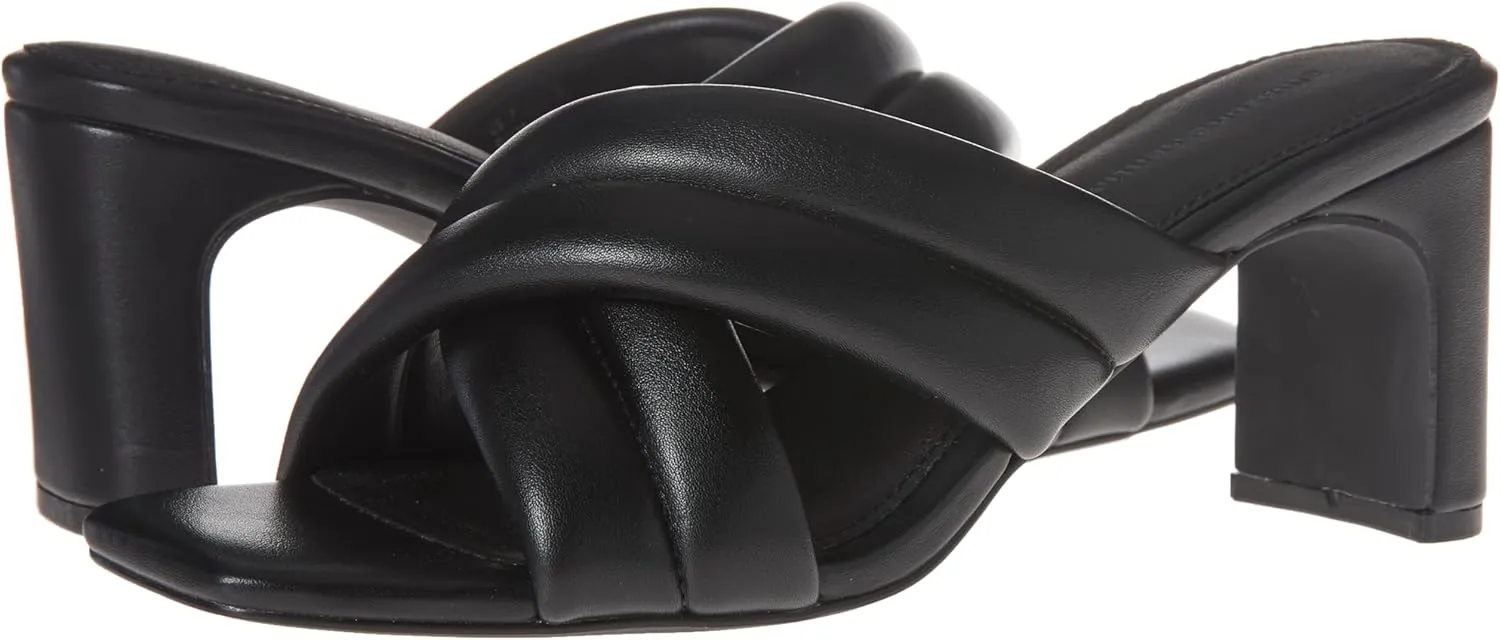Amazon Essentials Women's Crossover Heeled Sandal with Padded Straps and Memory Foam Insole