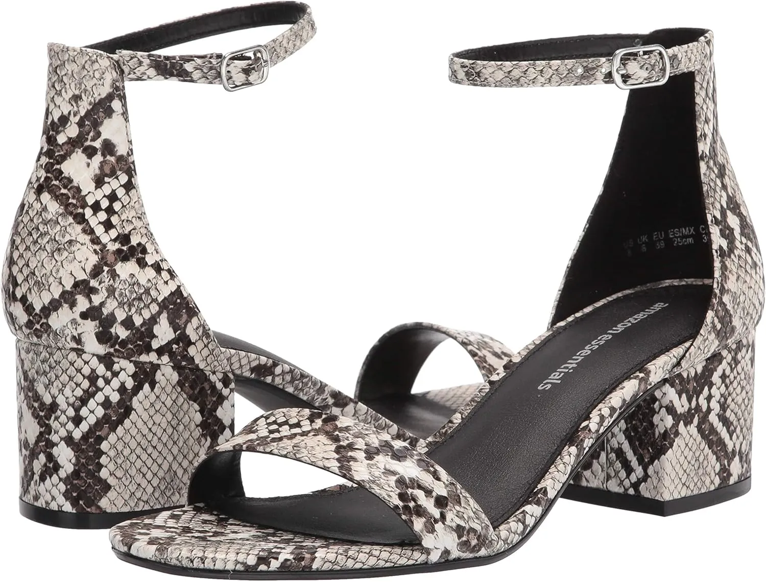 Amazon Essentials Women's Two Strap Heeled Sandal