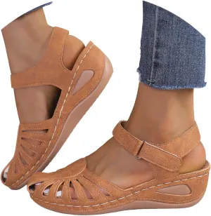AMDBEL Orthopedic Sandals for Women,Sandals for Women Dressy Summer Closed Toe Breathable Sandals with Arch Support Shoes