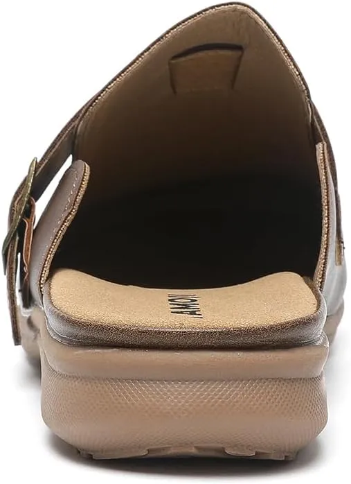 Amoji Women Clogs Slip On Sandals Lady Mule Shoes 711