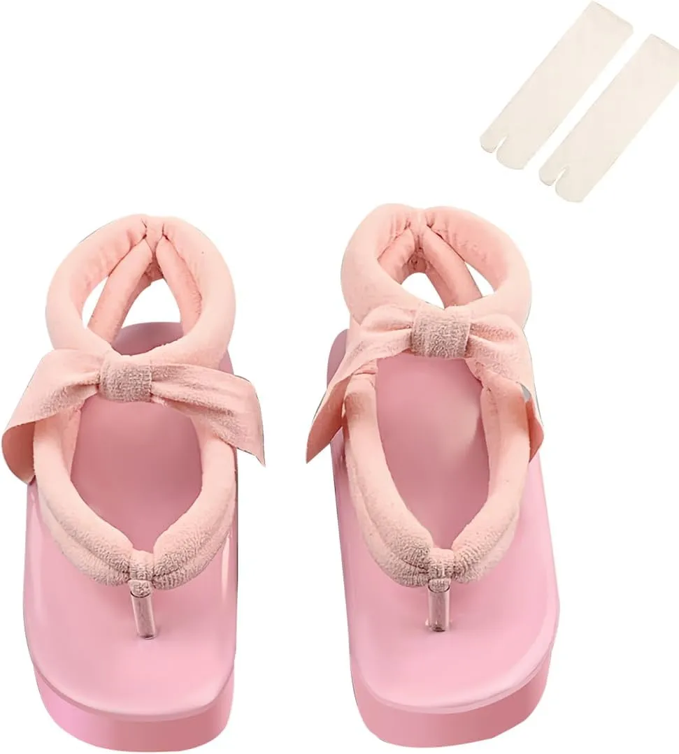 Anime Demon Mitsuri Cosplay Shoes Tanjirou Nezuko Clogs Geta Slipper Wooden Flip Flops with Socks Women Men