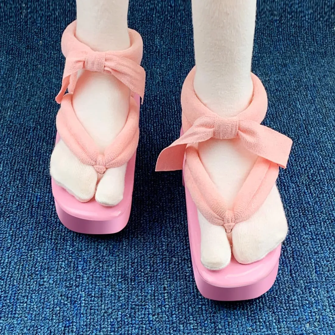 Anime Demon Mitsuri Cosplay Shoes Tanjirou Nezuko Clogs Geta Slipper Wooden Flip Flops with Socks Women Men