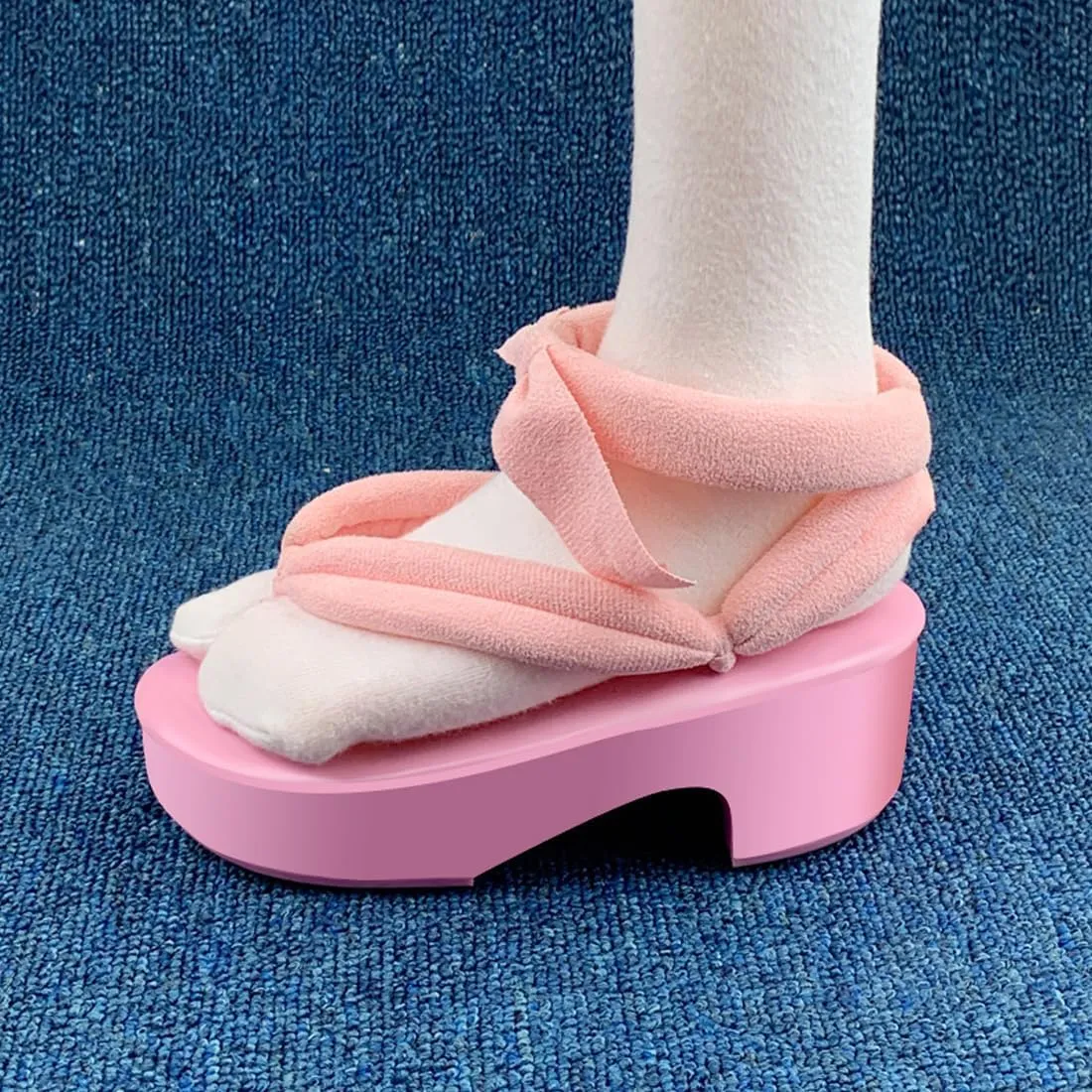 Anime Demon Mitsuri Cosplay Shoes Tanjirou Nezuko Clogs Geta Slipper Wooden Flip Flops with Socks Women Men