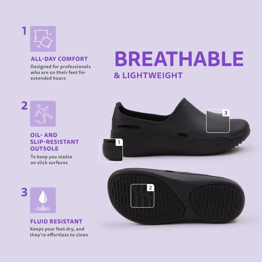 Anywear Streak Non-Slip Work Shoes for Men and Women - Lightweight Oil- and Water-Resistant Work and Nursing Shoes with Exceptional EVA Cushioning