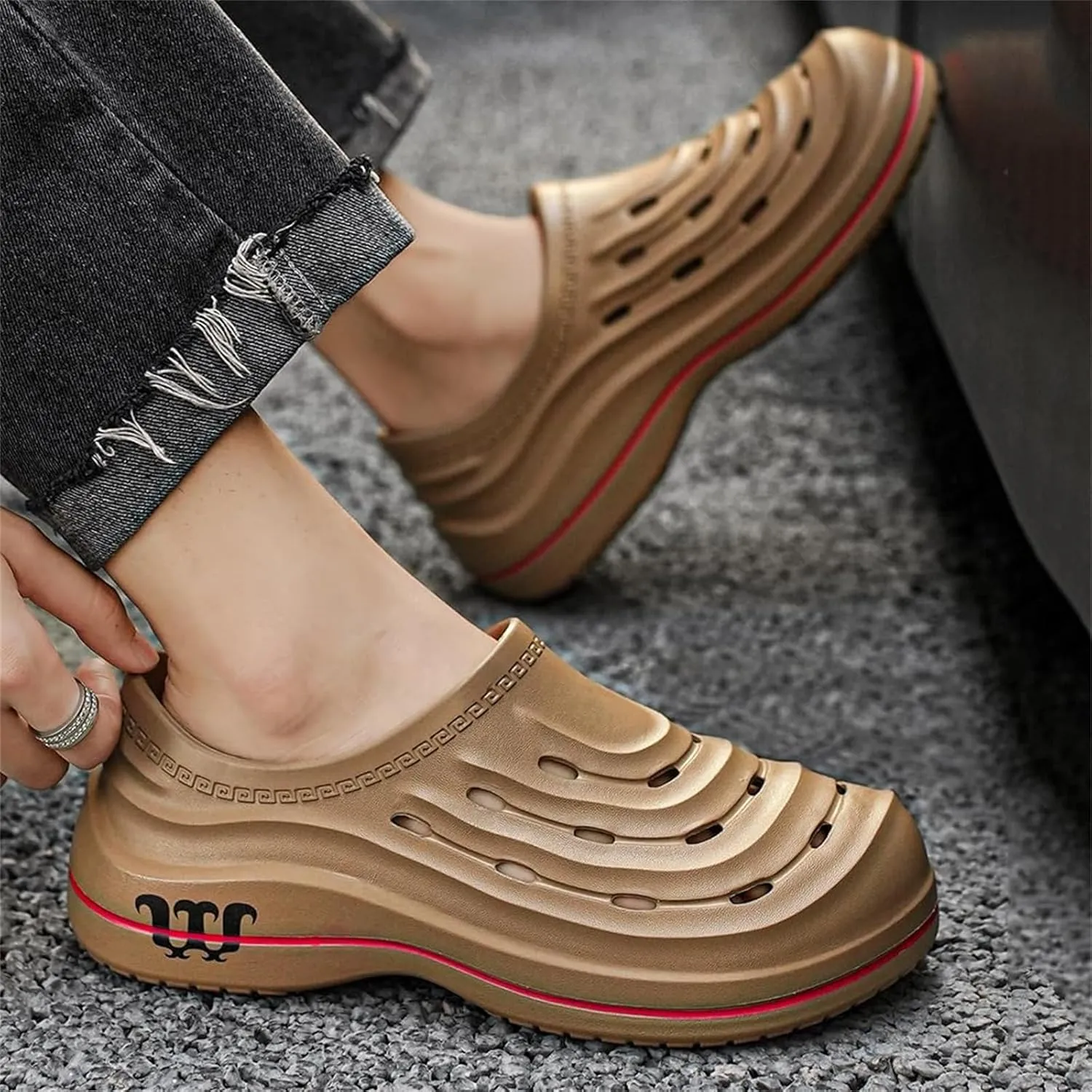 Armadillo Clogs for Nurses Chef Shoes Men Nonslip Work Shoes Women Kitchen Restaurant Slip Resistant Lightweight Waterproof for Food Service Nursing Shoe Casual Walking Footwear Oil Non-Slip Working