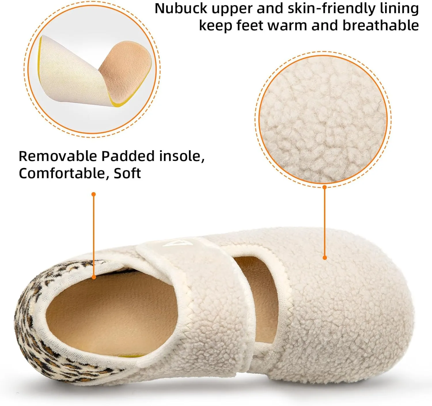 ATHMILE House Slippers for Women Men Indoor Barefoot Socks Wide Diabetic Shoes Adjustable House Slippers for Home Travel