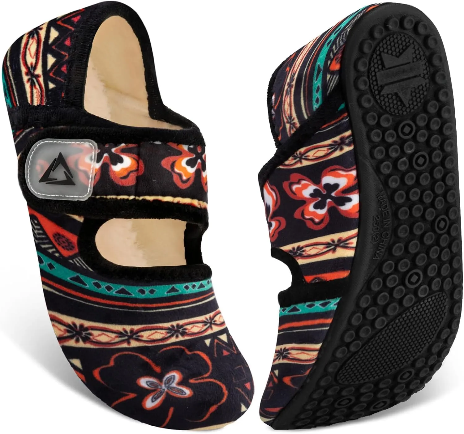 ATHMILE House Slippers for Women Men Indoor Barefoot Socks Wide Diabetic Shoes Adjustable House Slippers for Home Travel