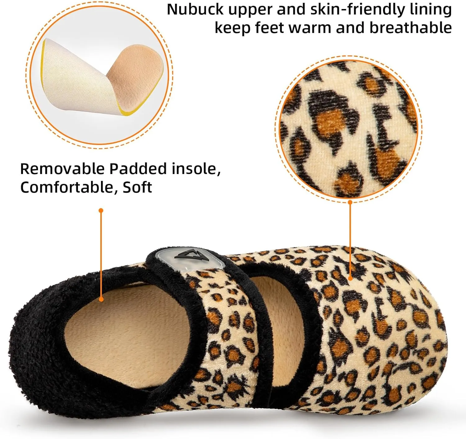 ATHMILE House Slippers for Women Men Indoor Barefoot Socks Wide Diabetic Shoes Adjustable House Slippers for Home Travel