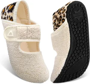 ATHMILE House Slippers for Women Men Indoor Barefoot Socks Wide Diabetic Shoes Adjustable House Slippers for Home Travel
