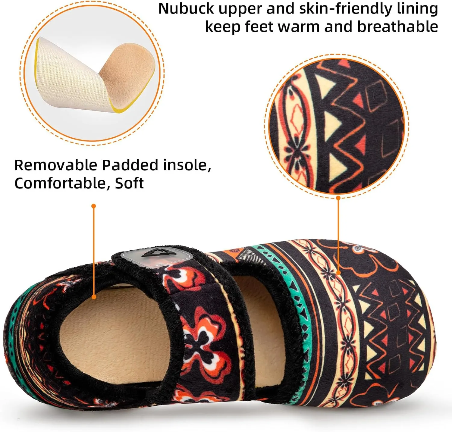 ATHMILE House Slippers for Women Men Indoor Barefoot Socks Wide Diabetic Shoes Adjustable House Slippers for Home Travel