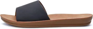 ATHMILE Women's Flats Banded Sandals with Non Slip On Summer Beach Dress Shoes
