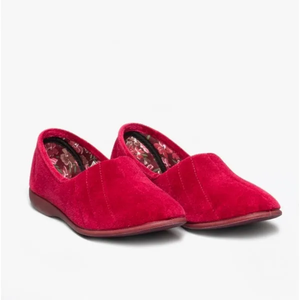 AUDREY Slip On Womens Slippers Red