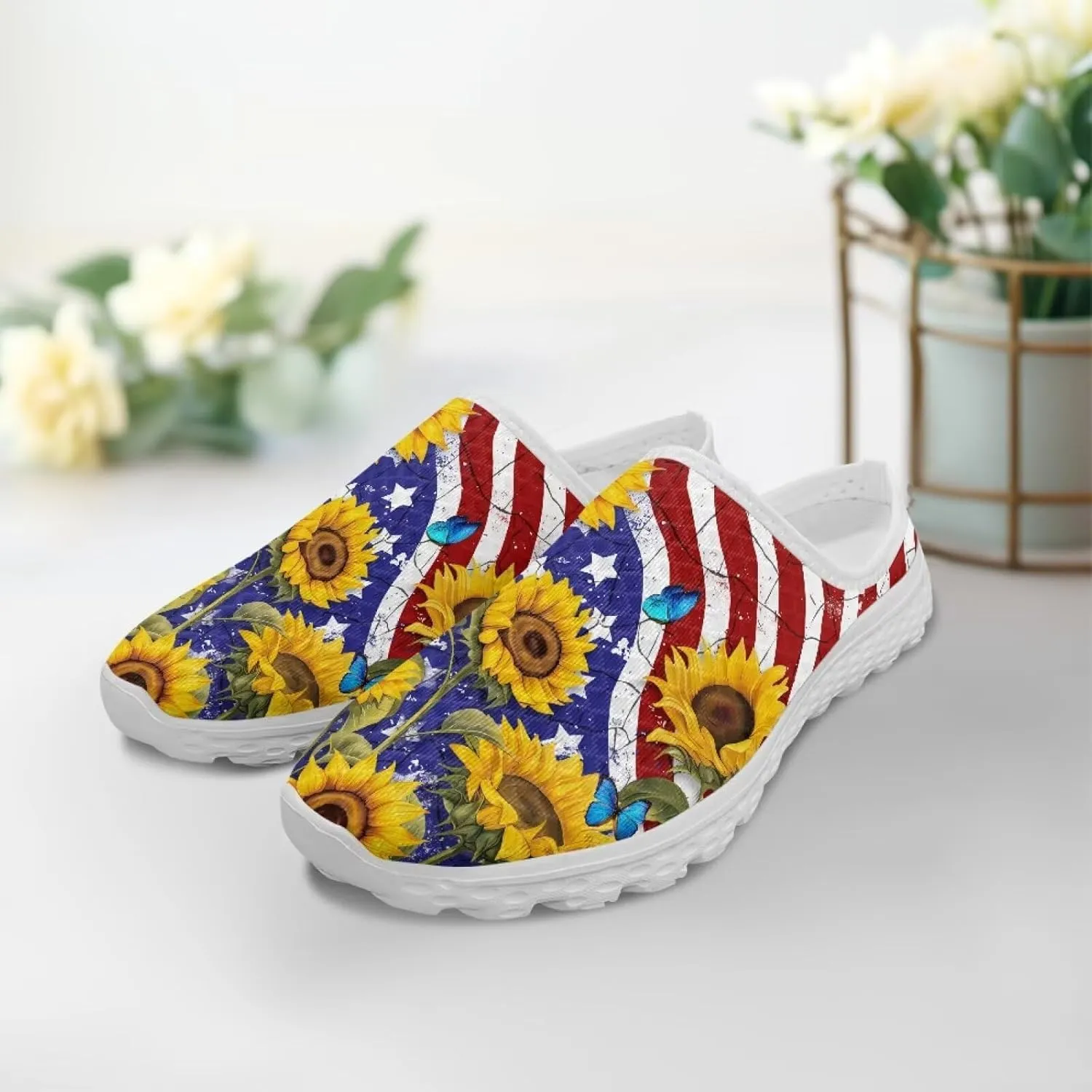 Backless Mesh Mule Shoes for Women Summer Light Breathable Shoe, Non-Slip, Easy Wear for Walking and Parties