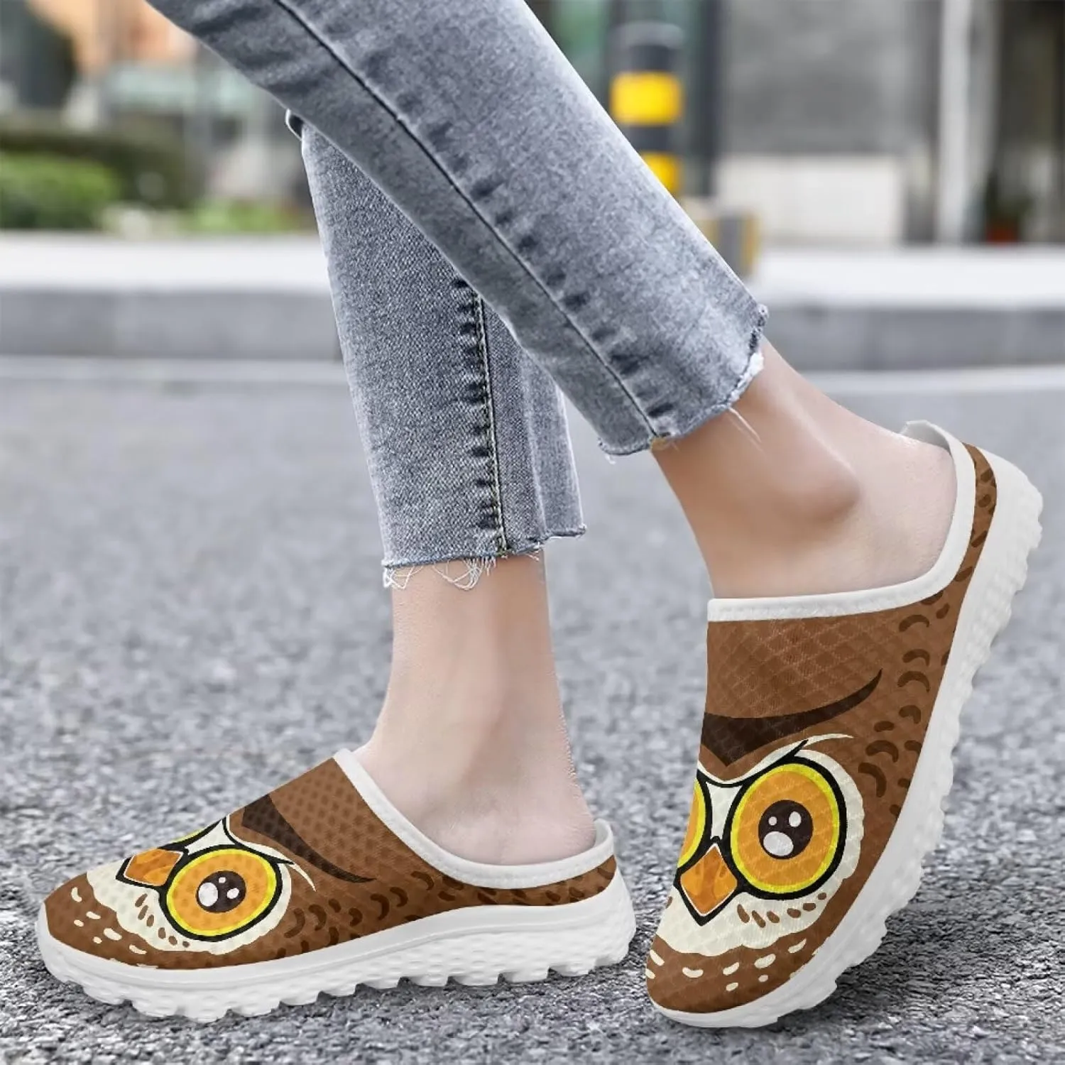 Backless Mesh Slip-On Mule Shoes for Women - Light, Comfort, Non-Slip, Easy Wear for Walking, Camping
