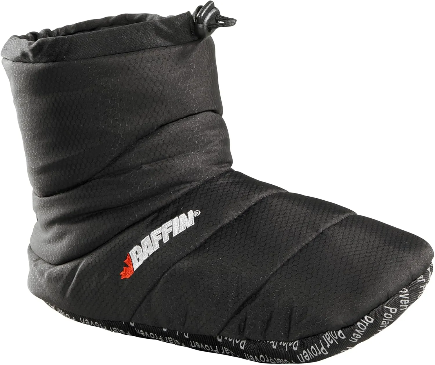 Baffin Unisex CUSH BOOTY Water-Resistant Slip-Resistant Lightweight Insulated Breathable Adjustable Indoor Hybrid Slippers, Black, Large
