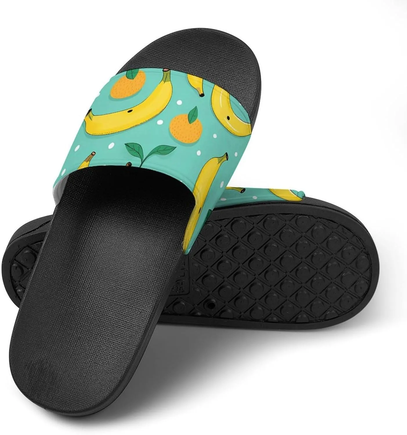Bananas Tangerine Women's House Sandals Non Slide Bathroom Beach Slippers for Men
