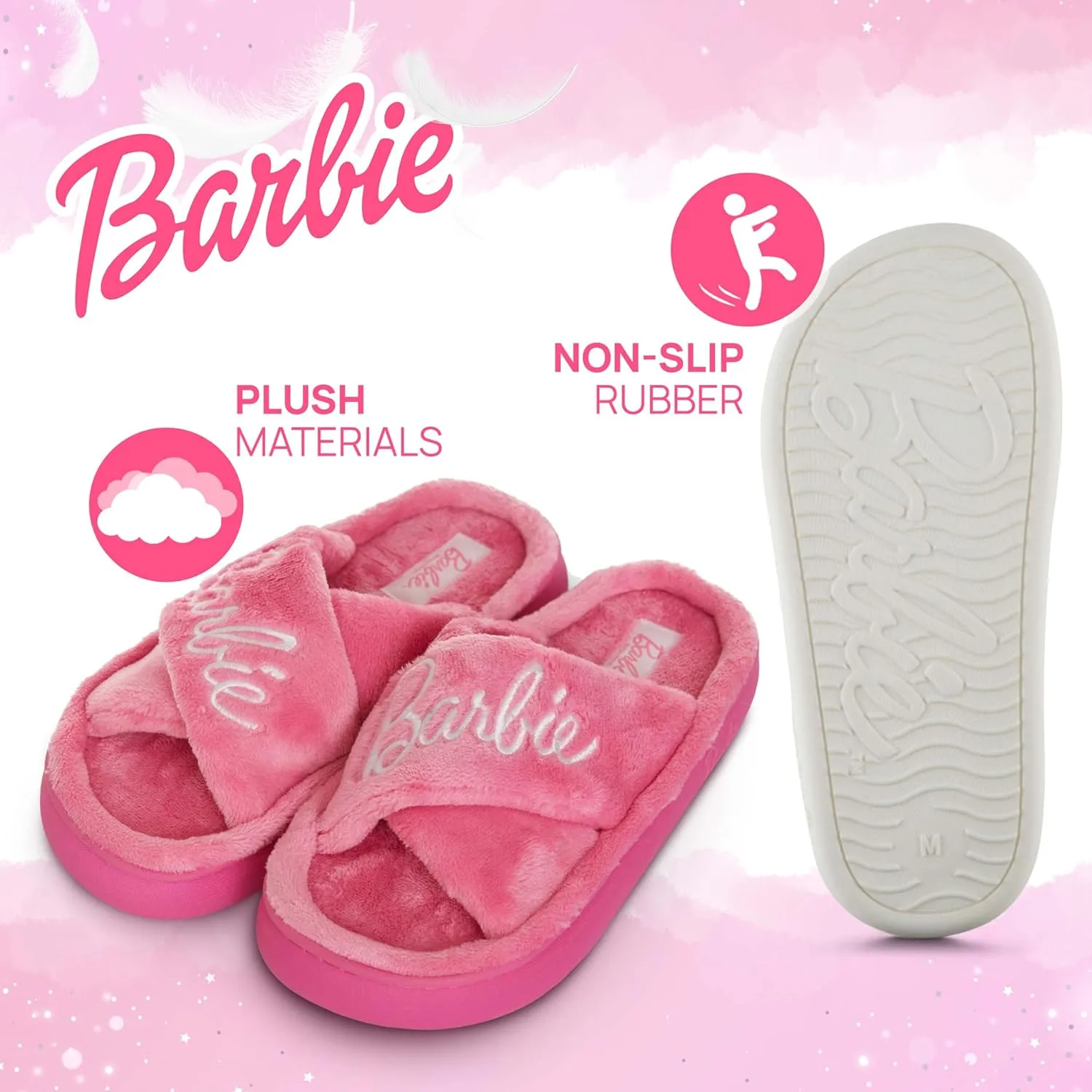Barbie Extra Cozy Fuzzy House Slippers Slip-On Women's slipper