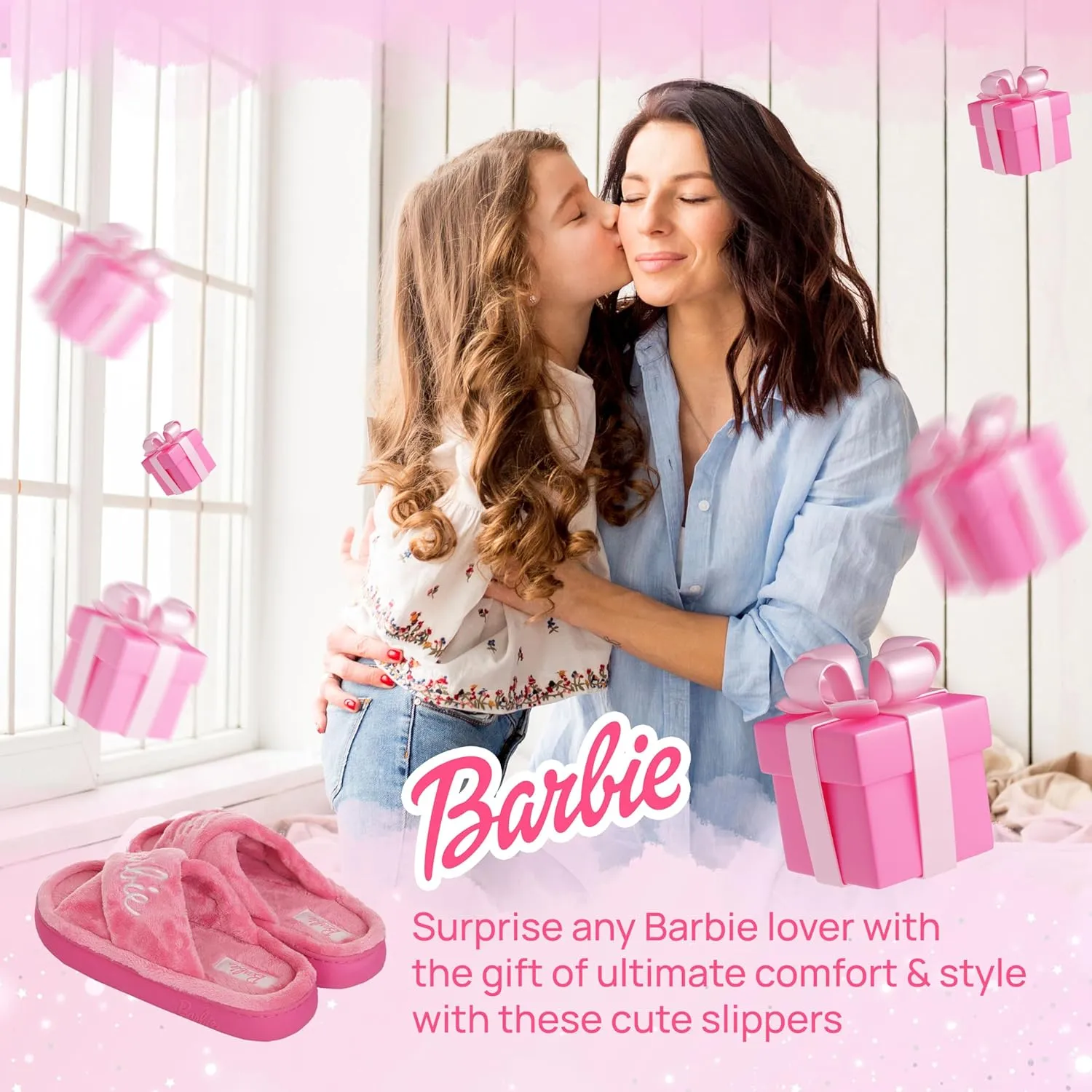Barbie Extra Cozy Fuzzy House Slippers Slip-On Women's slipper