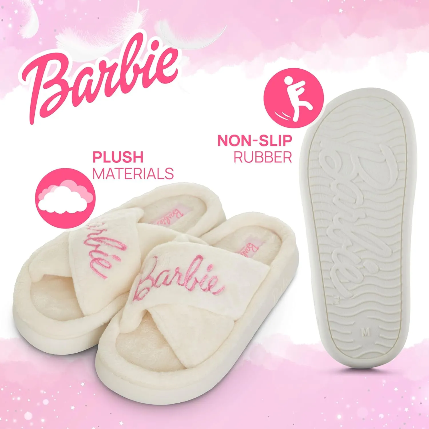 Barbie Extra Cozy Fuzzy House Slippers Slip-On Women's slipper