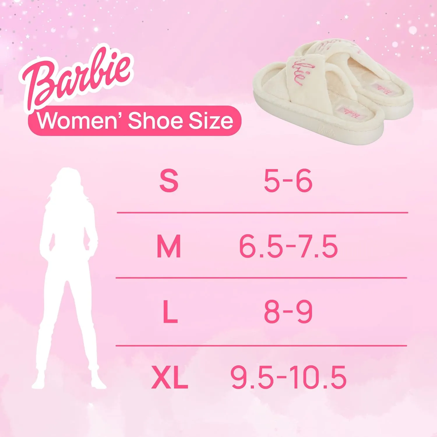 Barbie Extra Cozy Fuzzy House Slippers Slip-On Women's slipper
