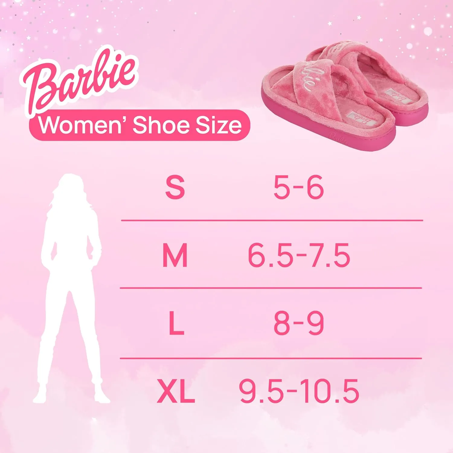 Barbie Extra Cozy Fuzzy House Slippers Slip-On Women's slipper